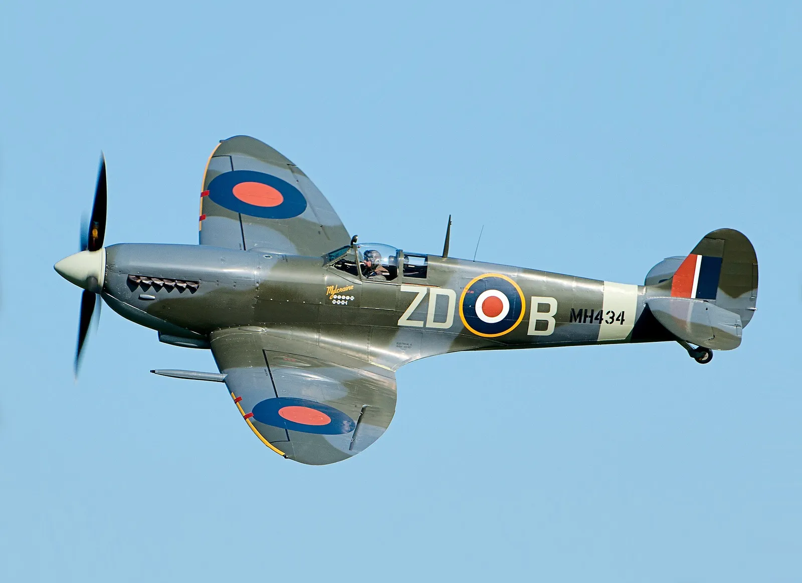 Spitfire MH434 in flight